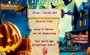 Halloween-Gruselhaus in der Stadthalle