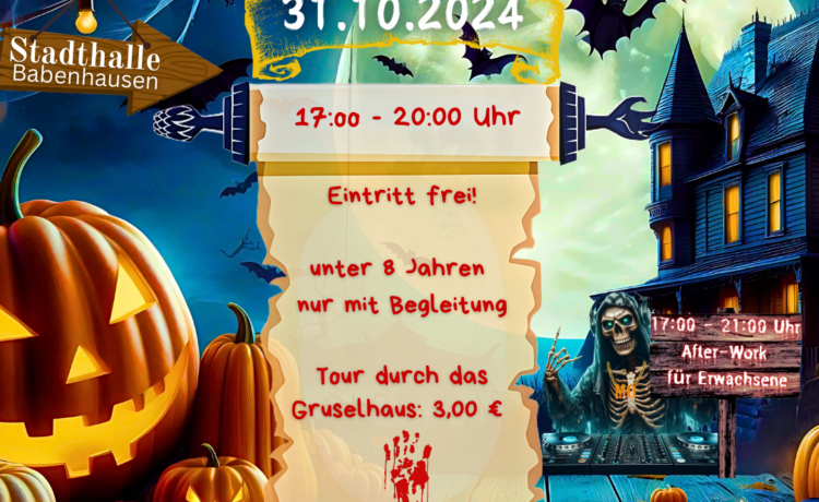 Halloween-Gruselhaus in der Stadthalle