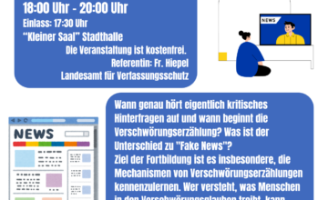 Präventionsrat:  Umgang mit Fake News und Verschwörungsideologien  Präventionsrat der Stadt bietet am 26.11. Vortrag mit Verfassungsschutz Hessen an