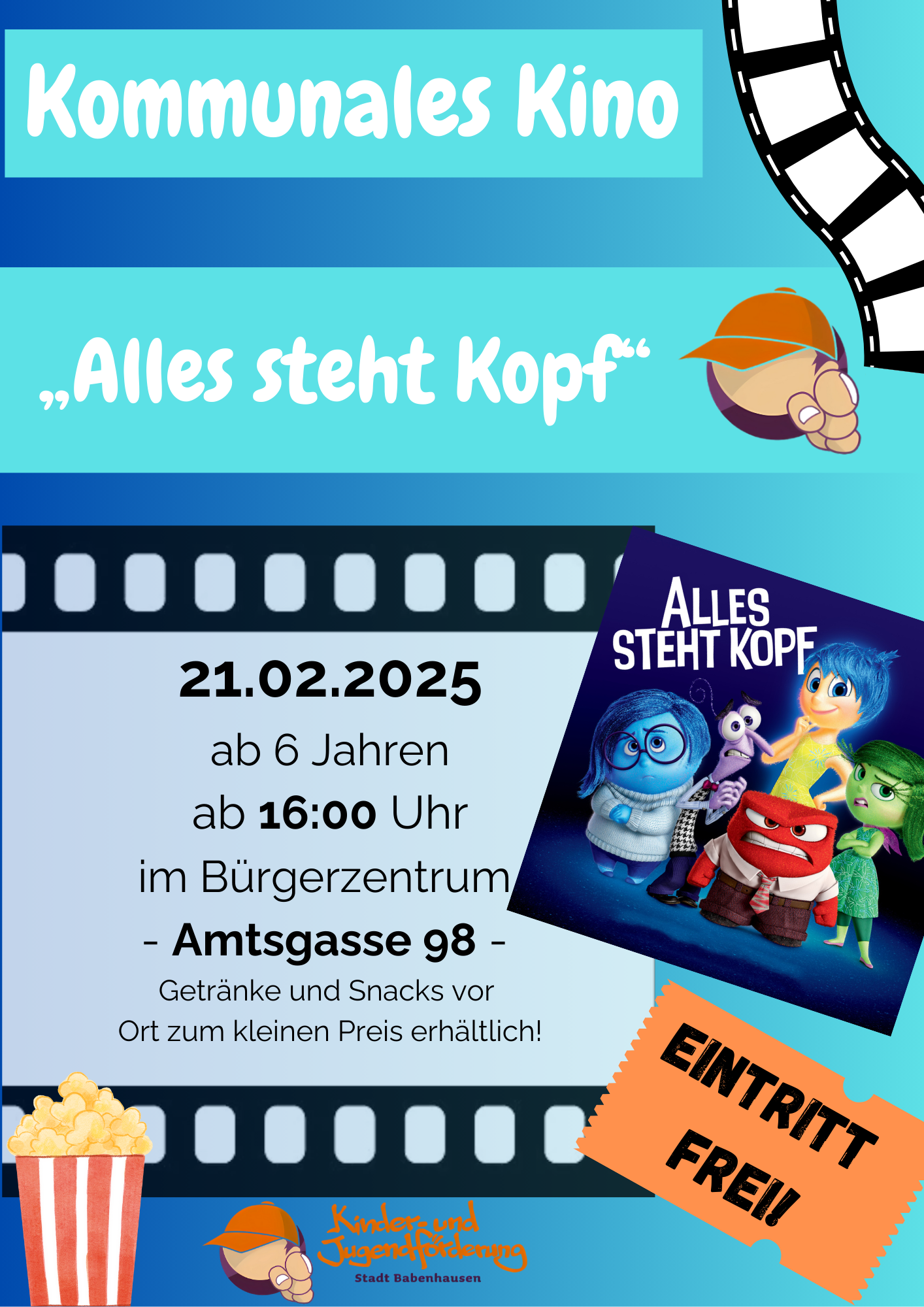 Die Kinder- und Jugendförderung der Stadt Babenhausen lädt am Freitag, 21. Februar 2025 ab 16:00 Uhr zum „Kommunalen Kinderkino“ ins Bürgerzentrum Amtsgasse 98 ein. Gezeigt wird der beliebte Animationsfilm „Alles [&hellip;]
