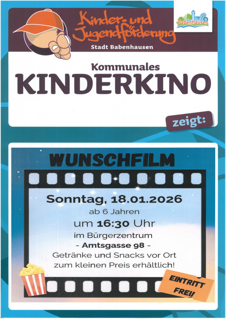 Wunschfilm im Kommunalen Kinderkino im Bürgerzentrum