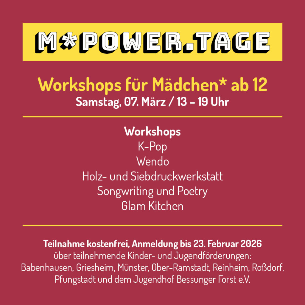 M*Power.tage 2026 – Workshoptag für Mädchen*